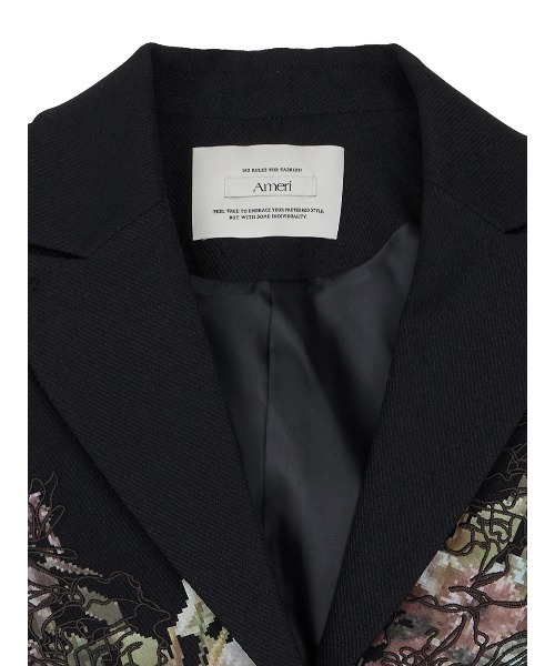 PIXEL FLOWER PRINT SHORT JACKET（テーラードジャケット）｜Ameri