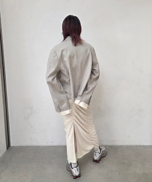 Ameri（アメリ）の「PIXEL FLOWER PRINT SHORT JACKET（テーラードジャケット・レディース・ブラック/ベージュ・SMALL/MEDIUM）」の17枚目の写真