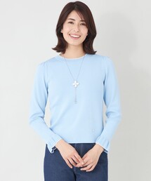 新品TO BE CHIC　【ウォッシャブル】フリルコンビニット40ピ36300円 フリルハイネック ニット(トップス)｜TO BE CHIC(トゥー ビー シック