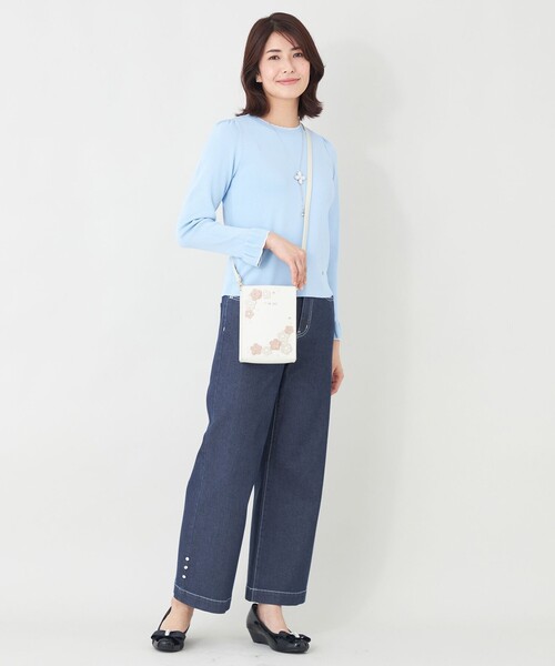 TO BE CHIC（トゥー ビー シック）の「ラメアクセント リブコンビニット（ニット/セーター・レディース・ブルー系その他2/オフホワイト/ピンク系その他2・40）」の7枚目の写真