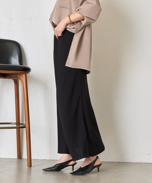 Jena espace merveilleux（ジェナ　エスパスメルヴェイユ）の「【軽やかロング】レーヨンナイロンロングスカート（スカート・レディース・ブラック/アイボリー/グレー・FREE）」の20枚目の写真