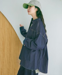 niko and... | 袖リブステッチデニムシャツ(シャツ/ブラウス)