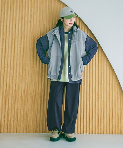 niko and...（ニコアンド）の「袖リブステッチデニムシャツ（シャツ/ブラウス・レディース・インディゴブルー・MEDIUM/LARGE）」の16枚目の写真