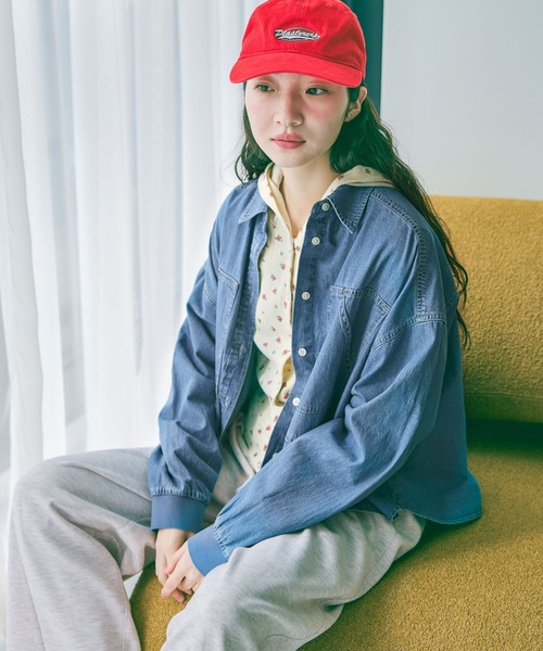 niko and...（ニコアンド）の「袖リブステッチデニムシャツ（シャツ/ブラウス・レディース・インディゴブルー・MEDIUM/LARGE）」の5枚目の写真