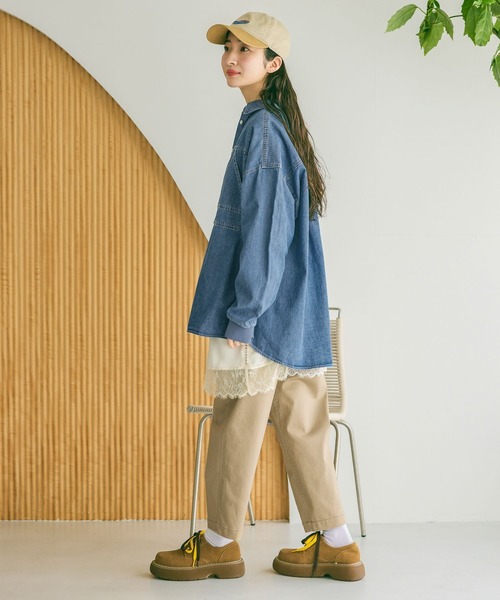 niko and...（ニコアンド）の「袖リブステッチデニムシャツ（シャツ/ブラウス・レディース・インディゴブルー・MEDIUM/LARGE）」の8枚目の写真