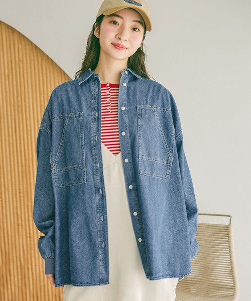 niko and...（ニコアンド）の「袖リブステッチデニムシャツ（シャツ/ブラウス・レディース・インディゴブルー・MEDIUM/LARGE）」の13枚目の写真