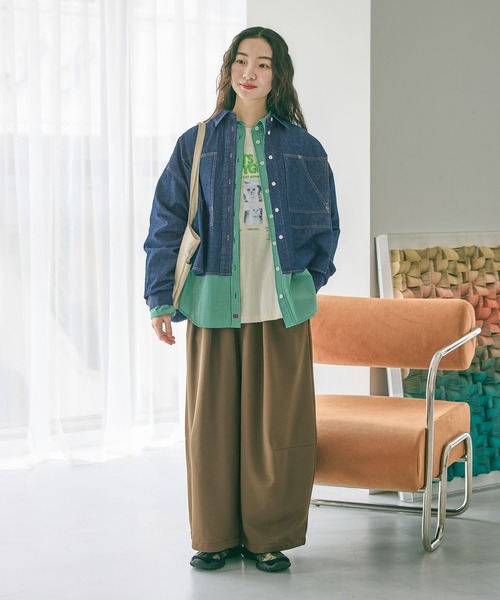 niko and...（ニコアンド）の「袖リブステッチデニムシャツ（シャツ/ブラウス・レディース・インディゴブルー・MEDIUM/LARGE）」の20枚目の写真