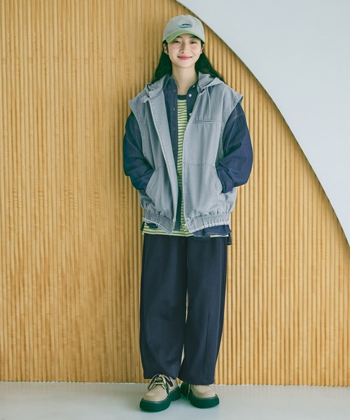 niko and...（ニコアンド）の「袖リブステッチデニムシャツ（シャツ/ブラウス・レディース・インディゴブルー・MEDIUM/LARGE）」の14枚目の写真