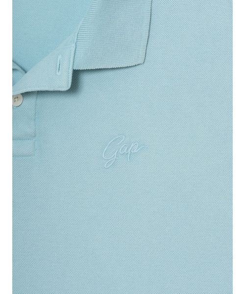 GAP（ギャップ）の「リラックスフィット ピケ クロップド ポロシャツ（ポロシャツ・メンズ・ブラック/チャコールグレー/ブルー/ネイビー/ホワイト/ピンク・XL/L/M/S/XS）」の18枚目の写真