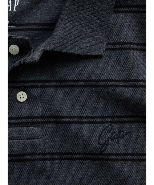 GAP（ギャップ）の「リラックスフィット ピケ クロップド ポロシャツ（ポロシャツ・メンズ・ブラック/チャコールグレー/ブルー/ネイビー/ホワイト/ピンク・XL/L/M/S/XS）」の19枚目の写真