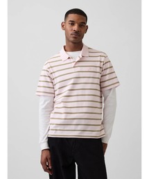 GAP | リラックスフィット ピケ クロップド ポロシャツ(ポロシャツ)