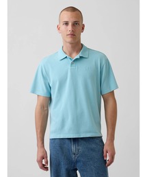 GAP（ギャップ）の「Gapロゴ リラックスフィット ピケ クロップド ポロシャツ（ポロシャツ）」