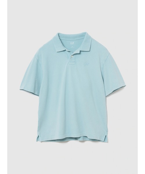 GAP（ギャップ）の「リラックスフィット ピケ クロップド ポロシャツ（ポロシャツ・メンズ・ブラック/チャコールグレー/ブルー/ネイビー/ホワイト/ピンク・XL/L/M/S/XS）」の6枚目の写真