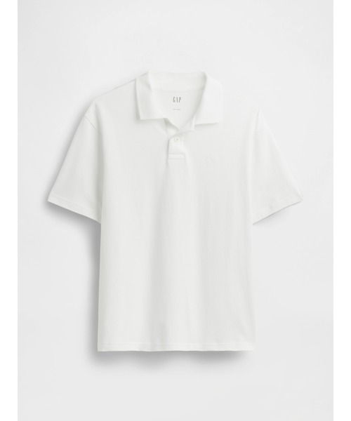 GAP（ギャップ）の「Gapロゴ リラックスフィット ピケ クロップド ポロシャツ（ポロシャツ・メンズ・ブラック/チャコールグレー/ブルー/ネイビー/ホワイト/ピンク/ブラウン・XL/L/M/S/XS）」の8枚目の写真