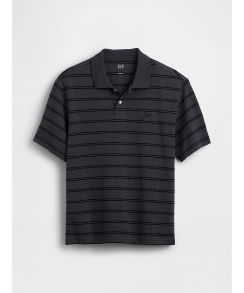 GAP（ギャップ）の「Gapロゴ リラックスフィット ピケ クロップド ポロシャツ（ポロシャツ・メンズ・ブラック/チャコールグレー/ブルー/ネイビー/ホワイト/ピンク/ブラウン・XL/L/M/S/XS）」の9枚目の写真
