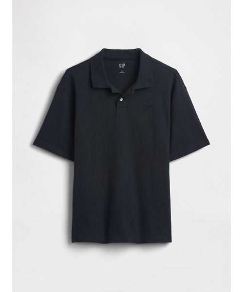 GAP（ギャップ）の「Gapロゴ リラックスフィット ピケ クロップド ポロシャツ（ポロシャツ・メンズ・ブラック/チャコールグレー/ブルー/ネイビー/ホワイト/ピンク/ブラウン・XL/L/M/S/XS）」の10枚目の写真