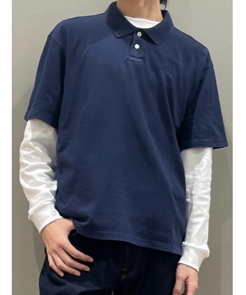 GAP（ギャップ）の「Gapロゴ リラックスフィット ピケ クロップド ポロシャツ（ポロシャツ・メンズ・ブラック/チャコールグレー/ブルー/ネイビー/ホワイト/ピンク/ブラウン・XL/L/M/S/XS）」の19枚目の写真