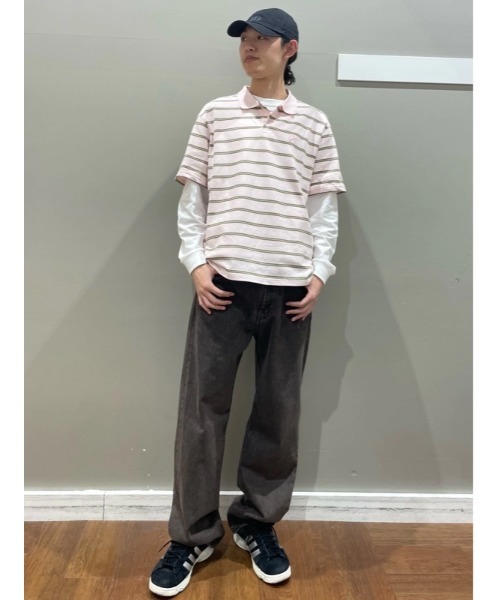 GAP（ギャップ）の「Gapロゴ リラックスフィット ピケ クロップド ポロシャツ（ポロシャツ・メンズ・ブラック/チャコールグレー/ブルー/ネイビー/ホワイト/ピンク/ブラウン・XL/L/M/S/XS）」の17枚目の写真
