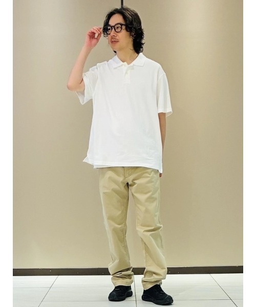 GAP(ギャップ)の「Gapロゴ リラックスフィット ピケ クロップド ポロシャツ(ポロシャツ・メンズ・ブラック/チャコールグレー/ブルー/ネイビー/ホワイト/ピンク/ブラウン・XL/L/M/S/XS)」の8枚目の写真