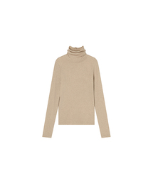 Lenna wool turtleneck t-shirt _ Beige
