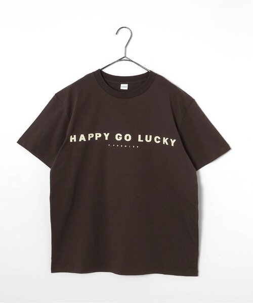 p.premier(ピードットプルミエ)の「【再入荷】親子お揃いでイロチ買いしたいシンプルロゴTシャツ(大人サイズ)_リンク(Tシャツ/カットソー・レディース・ブラウン/ダークブラウン/レッド/パープル/イエロー/クリーム/オフホワイト/ブラック/サックスブルー・MEDIUM/X-LARGE/LARGE)」の3枚目の写真