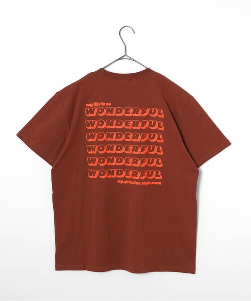p.premier(ピードットプルミエ)の「【再入荷】親子お揃いでイロチ買いしたいシンプルロゴTシャツ(大人サイズ)_リンク(Tシャツ/カットソー・レディース・ブラウン/ダークブラウン/レッド/パープル/イエロー/クリーム/オフホワイト/ブラック/サックスブルー・MEDIUM/X-LARGE/LARGE)」の19枚目の写真