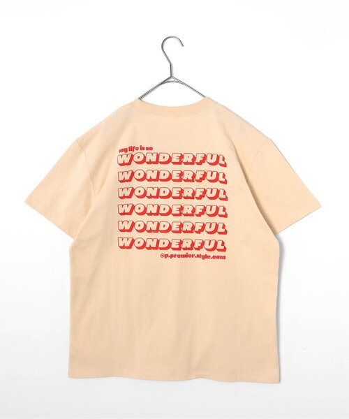 p.premier(ピードットプルミエ)の「【再入荷】親子お揃いでイロチ買いしたいシンプルロゴTシャツ(大人サイズ)_リンク(Tシャツ/カットソー・レディース・ブラウン/ダークブラウン/レッド/パープル/イエロー/クリーム/オフホワイト/ブラック/サックスブルー・MEDIUM/X-LARGE/LARGE)」の20枚目の写真