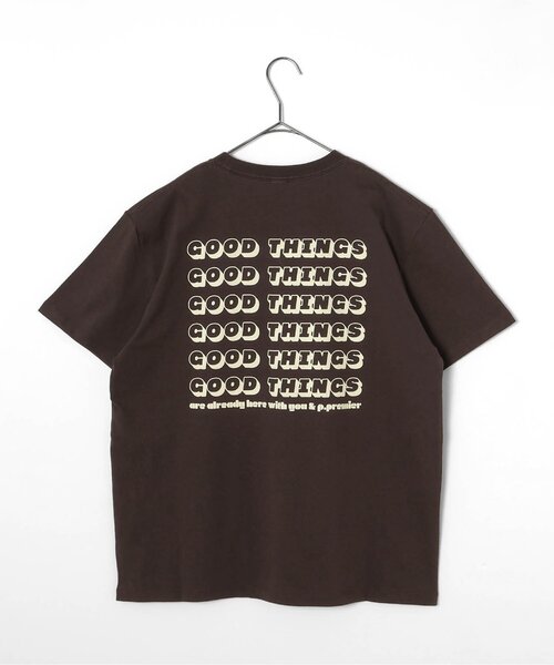 p.premier(ピードットプルミエ)の「【再入荷】親子お揃いでイロチ買いしたいシンプルロゴTシャツ(大人サイズ)_リンク(Tシャツ/カットソー・レディース・ブラウン/ダークブラウン/レッド/パープル/イエロー/クリーム/オフホワイト/ブラック/サックスブルー・MEDIUM/X-LARGE/LARGE)」の21枚目の写真