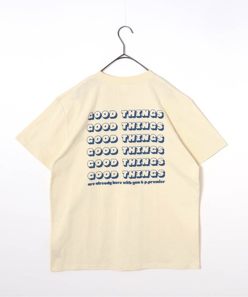 p.premier(ピードットプルミエ)の「【再入荷】親子お揃いでイロチ買いしたいシンプルロゴTシャツ(大人サイズ)_リンク(Tシャツ/カットソー・レディース・ブラウン/ダークブラウン/レッド/パープル/イエロー/クリーム/オフホワイト/ブラック/サックスブルー・MEDIUM/X-LARGE/LARGE)」の22枚目の写真