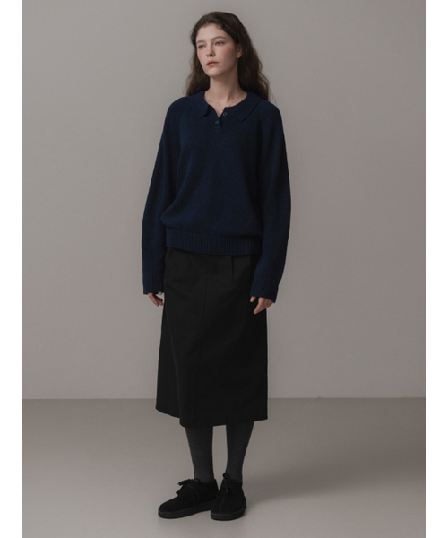 THEMITTEN(ザ・ミトン)の「Daub button collar knit (navy)(ニット/セーター・レディース・その他・FREE)」の4枚目の写真