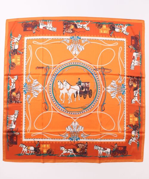 TONAL（トーナル）の「ホース型リバーシブルスカーフ（バンダナ/スカーフ・レディース・グレー/オレンジ・FREE）」の2枚目の写真