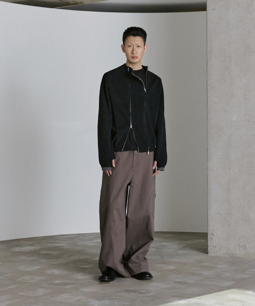 P.IN.O(ピインオ)の「ウールハイネック レイヤードニット ジップアップ - ブラック(カーディガン/ボレロ・メンズ・その他・MEDIUM/LARGE)」の3枚目の写真