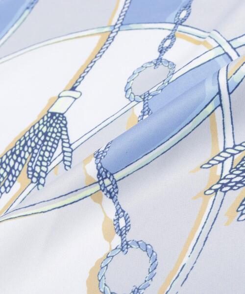 OPAQUE.CLIP(オペークドットクリップ)の「タッセル柄大判ストール(ストール/ショール・レディース・ブルー/ブラック・00)」の4枚目の写真