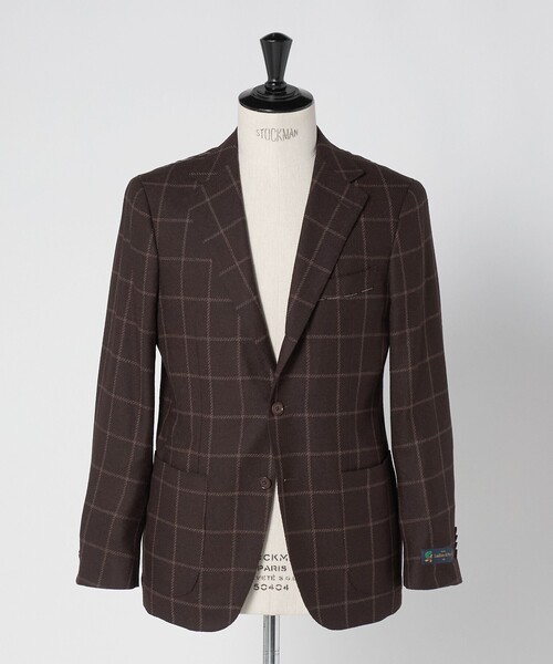 UNITED ARROWS（ユナイテッドアローズ）の「ブークレ ウィンドウペン シングル 3ボタン テーラードジャケット CーMODEL（テーラードジャケット・メンズ・ダークブラウン・46/50/48）」の6枚目の写真