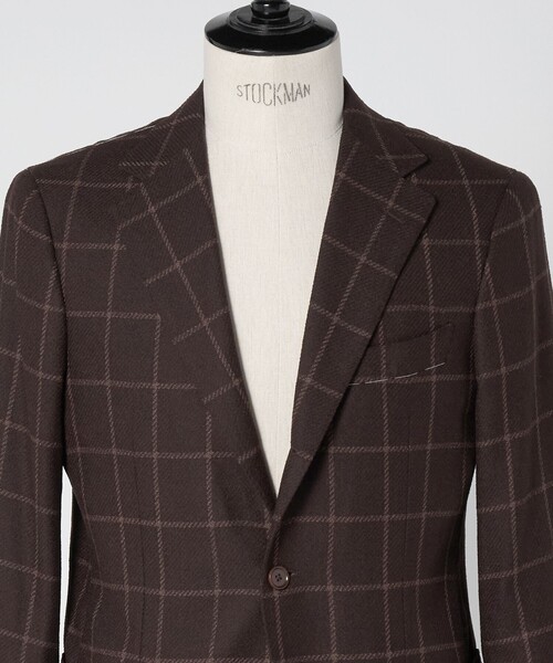 UNITED ARROWS（ユナイテッドアローズ）の「ブークレ ウィンドウペン シングル 3ボタン テーラードジャケット CーMODEL（テーラードジャケット・メンズ・ダークブラウン・46/50/48）」の8枚目の写真