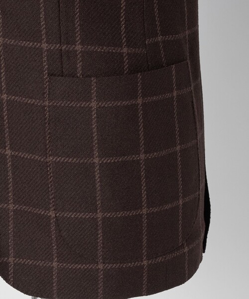 UNITED ARROWS（ユナイテッドアローズ）の「ブークレ ウィンドウペン シングル 3ボタン テーラードジャケット CーMODEL（テーラードジャケット・メンズ・ダークブラウン・46/50/48）」の11枚目の写真