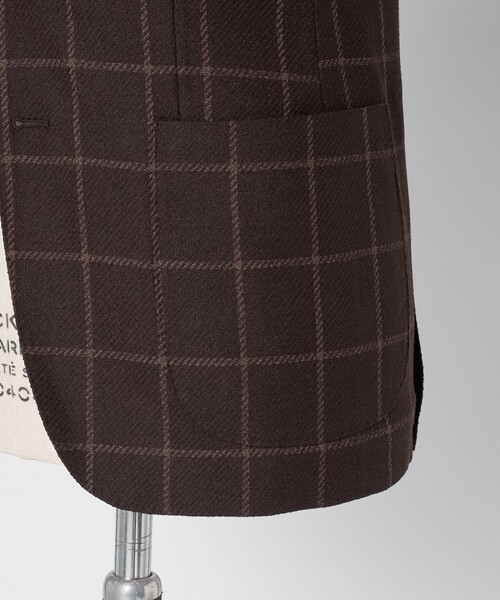 UNITED ARROWS（ユナイテッドアローズ）の「ブークレ ウィンドウペン シングル 3ボタン テーラードジャケット CーMODEL（テーラードジャケット・メンズ・ダークブラウン・46/50/48）」の12枚目の写真