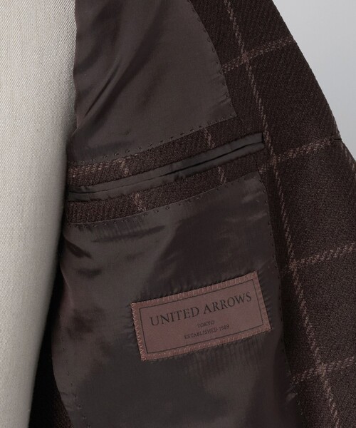 UNITED ARROWS（ユナイテッドアローズ）の「ブークレ ウィンドウペン シングル 3ボタン テーラードジャケット CーMODEL（テーラードジャケット・メンズ・ダークブラウン・46/50/48）」の15枚目の写真