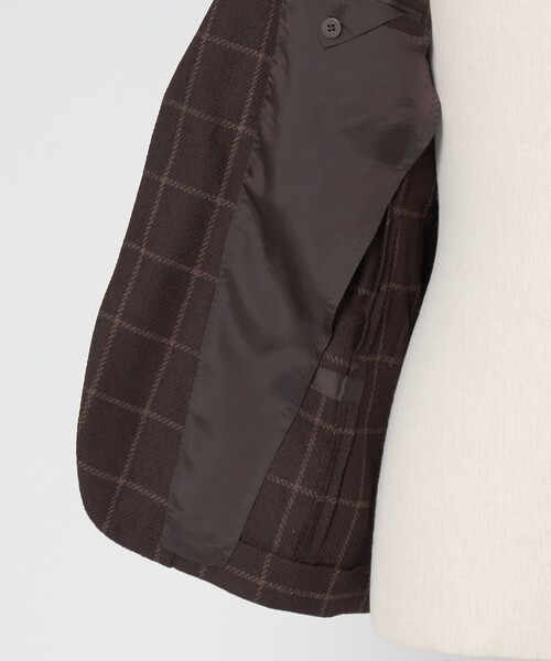 UNITED ARROWS（ユナイテッドアローズ）の「ブークレ ウィンドウペン シングル 3ボタン テーラードジャケット CーMODEL（テーラードジャケット・メンズ・ダークブラウン・46/50/48）」の16枚目の写真