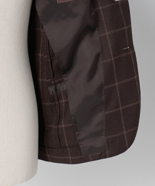 UNITED ARROWS（ユナイテッドアローズ）の「ブークレ ウィンドウペン シングル 3ボタン テーラードジャケット CーMODEL（テーラードジャケット・メンズ・ダークブラウン・46/50/48）」の17枚目の写真