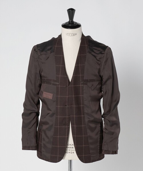 UNITED ARROWS（ユナイテッドアローズ）の「ブークレ ウィンドウペン シングル 3ボタン テーラードジャケット CーMODEL（テーラードジャケット・メンズ・ダークブラウン・46/50/48）」の19枚目の写真
