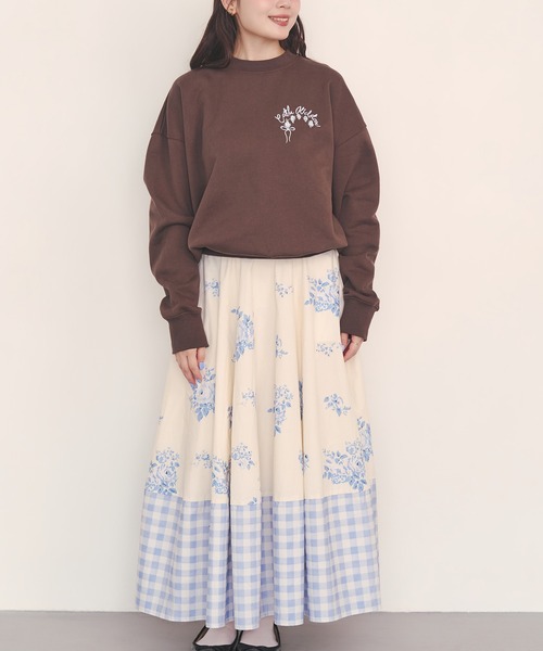 Cath Kidston（キャスキッドソン）の「ボリュームフレアスカート（スカート・レディース・パープル/サックスブルー/アイボリー・M/S）」の15枚目の写真