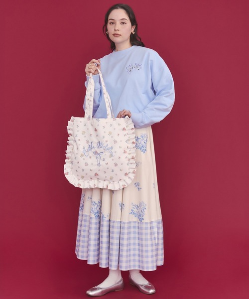 Cath Kidston（キャスキッドソン）の「ボリュームフレアスカート（スカート・レディース・パープル/サックスブルー/アイボリー・M/S）」の10枚目の写真