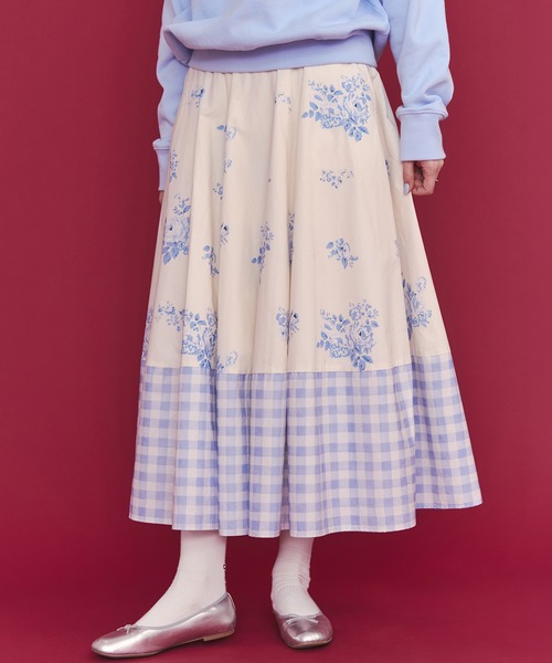 Cath Kidston（キャスキッドソン）の「ボリュームフレアスカート（スカート・レディース・パープル/サックスブルー/アイボリー・M/S）」の9枚目の写真