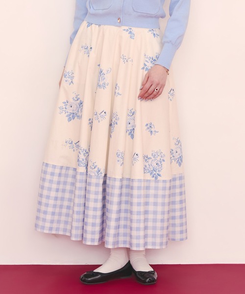 Cath Kidston（キャスキッドソン）の「ボリュームフレアスカート（スカート・レディース・パープル/サックスブルー/アイボリー・M/S）」の11枚目の写真