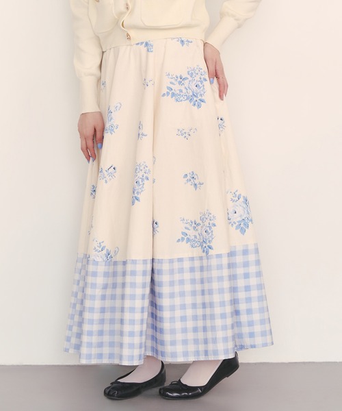 Cath Kidston（キャスキッドソン）の「ボリュームフレアスカート（スカート・レディース・パープル/サックスブルー/アイボリー・M/S）」の13枚目の写真