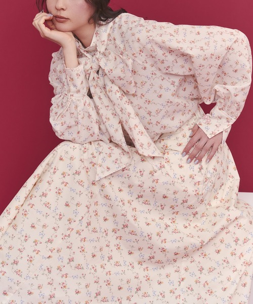Cath Kidston（キャスキッドソン）の「ボリュームフレアスカート（スカート・レディース・パープル/サックスブルー/アイボリー・M/S）」の5枚目の写真
