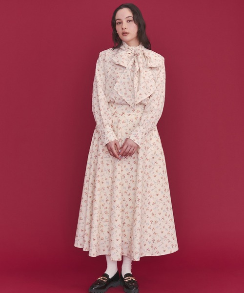 Cath Kidston（キャスキッドソン）の「ボリュームフレアスカート（スカート・レディース・パープル/サックスブルー/アイボリー・M/S）」の6枚目の写真