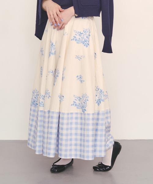 Cath Kidston（キャスキッドソン）の「ボリュームフレアスカート（スカート・レディース・パープル/サックスブルー/アイボリー・M/S）」の18枚目の写真