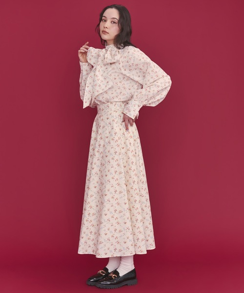 Cath Kidston（キャスキッドソン）の「ボリュームフレアスカート（スカート・レディース・パープル/サックスブルー/アイボリー・M/S）」の4枚目の写真